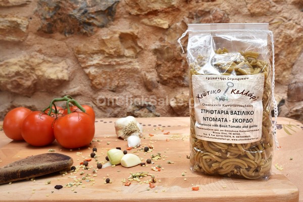 Ζυμαρικά Στριφτάρια με Βασιλικό, Τομάτα & Σκόρδο Χιώτικο Κελλάρι 500γρ