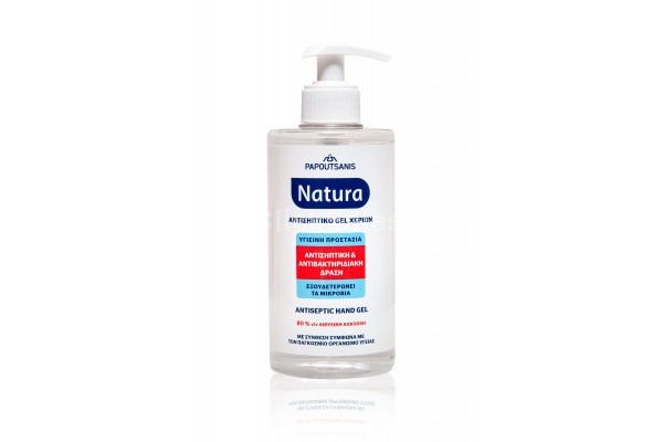 Αντισηπτικό Gel Xεριών αντλία Natura 400ml