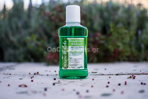 Στοματικό διάλυμα Mastic & Herbs με Μαστίχα, Στέβια και Δυόσμο Άνεμος 250ml