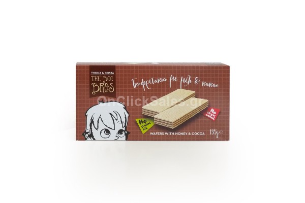 Γκοφρετάκια με Μέλι και Κακαό The Bee Bros 135gr Γκοφρετάκια με Μέλι και Κακαό The Bee Bros 135gr