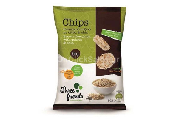 Chips Καστανού Ρυζιού Με Κινόα & Chia 60gr