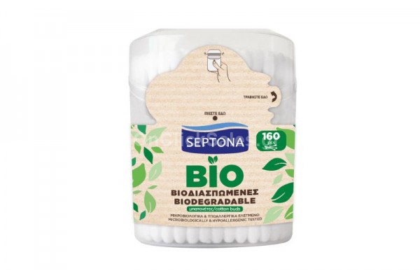 Septona Μπατονέτες 100% Βιοδιασπώμενες Βάζο 160 Τεμάχια Septona Μπατονέτες 100% Βιοδιασπώμενες Βάζο 160 Τεμάχια