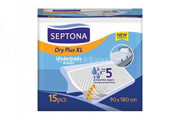 Septona Dry Plus XL Υποσέντονα 90x180cm 15τμχ Septona Dry Plus XL Υποσέντονα 90x180cm 15τμχ